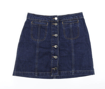 Womens UK Size 26 in Topshop A-Line Denim Skirt