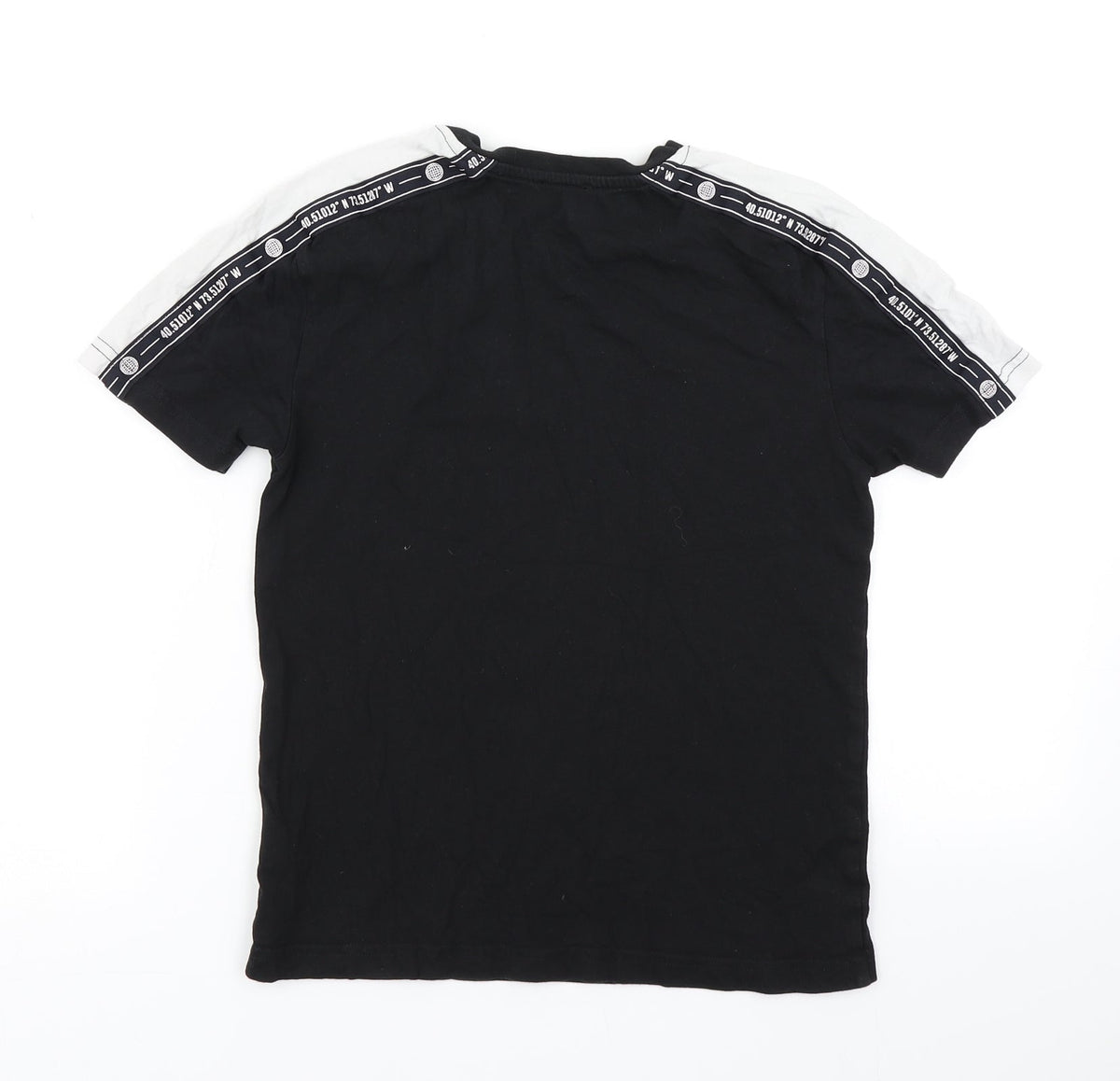 Back view of 915 Generation boys’ black basic t-shirt, size 9, years