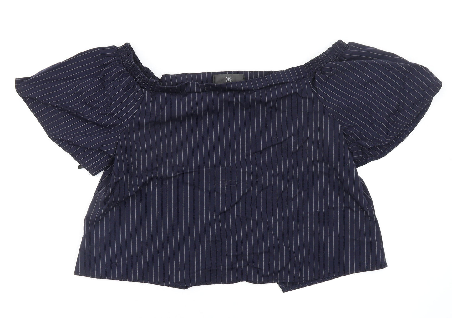 Womens UK Size 14 Missguided Blue Basic Blouse