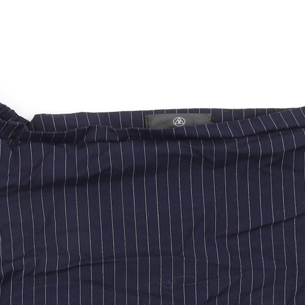 Womens UK Size 14 Missguided Blue Basic Blouse