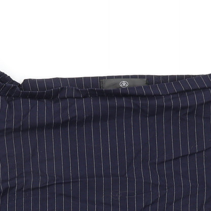 Womens UK Size 14 Missguided Blue Basic Blouse