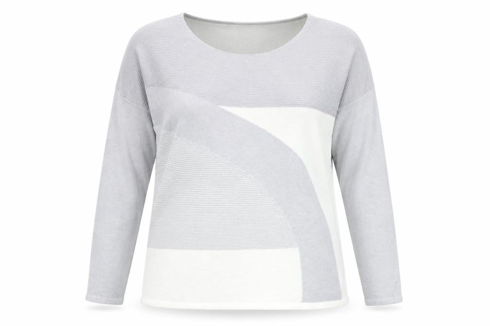 Front view of Patrizia Dini women’s multicoloured jumper, size UK 18