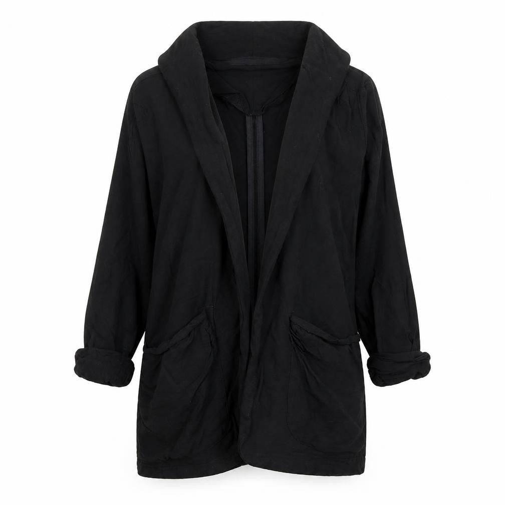 Front view of New Look women’s black cardigan jumper, size UK 8