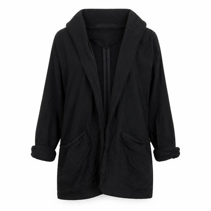 Front view of New Look women’s black cardigan jumper, size UK 8