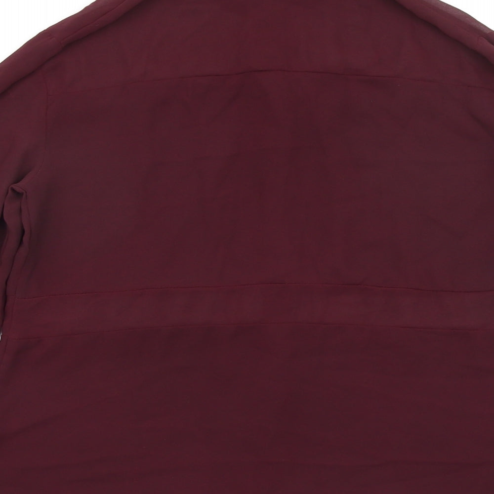 Womens UK Size 8 Topshop Purple Basic Button-Up