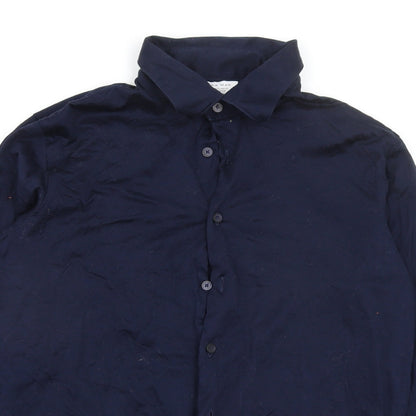 Zara Mens Blue    Button-Up Size 15