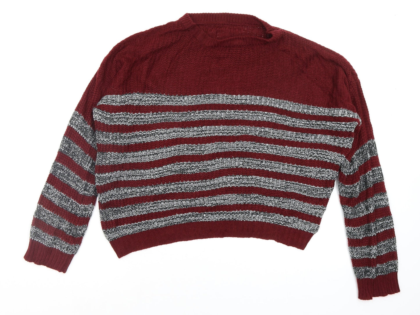 SheIn Womens Multicoloured Striped  Pullover Jumper Size M