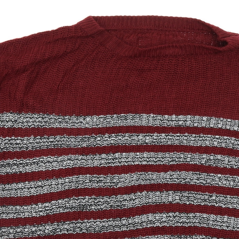 SheIn Womens Multicoloured Striped  Pullover Jumper Size M