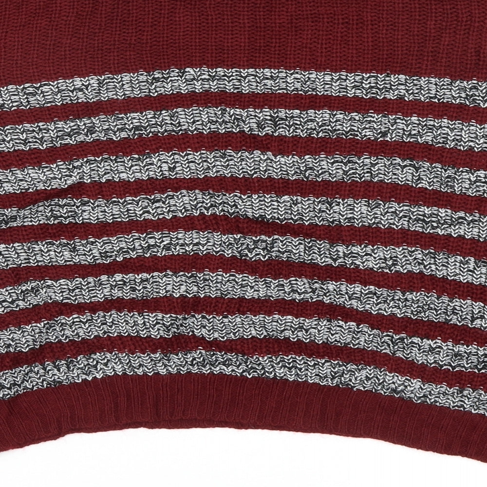 SheIn Womens Multicoloured Striped  Pullover Jumper Size M