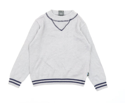 Front view of CDRL boys’ grey jumper, size 5, years