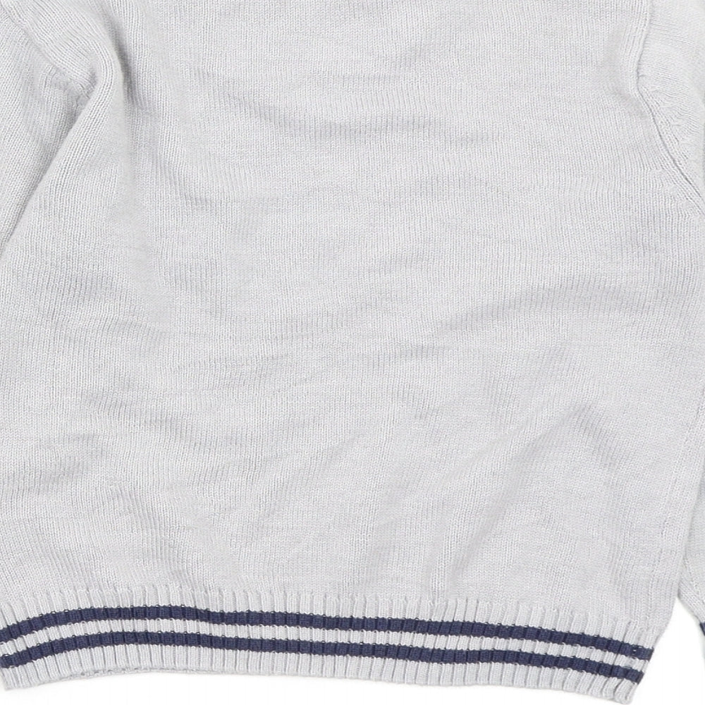 Brand and care label for CDRL boys’ grey jumper, size 5, years