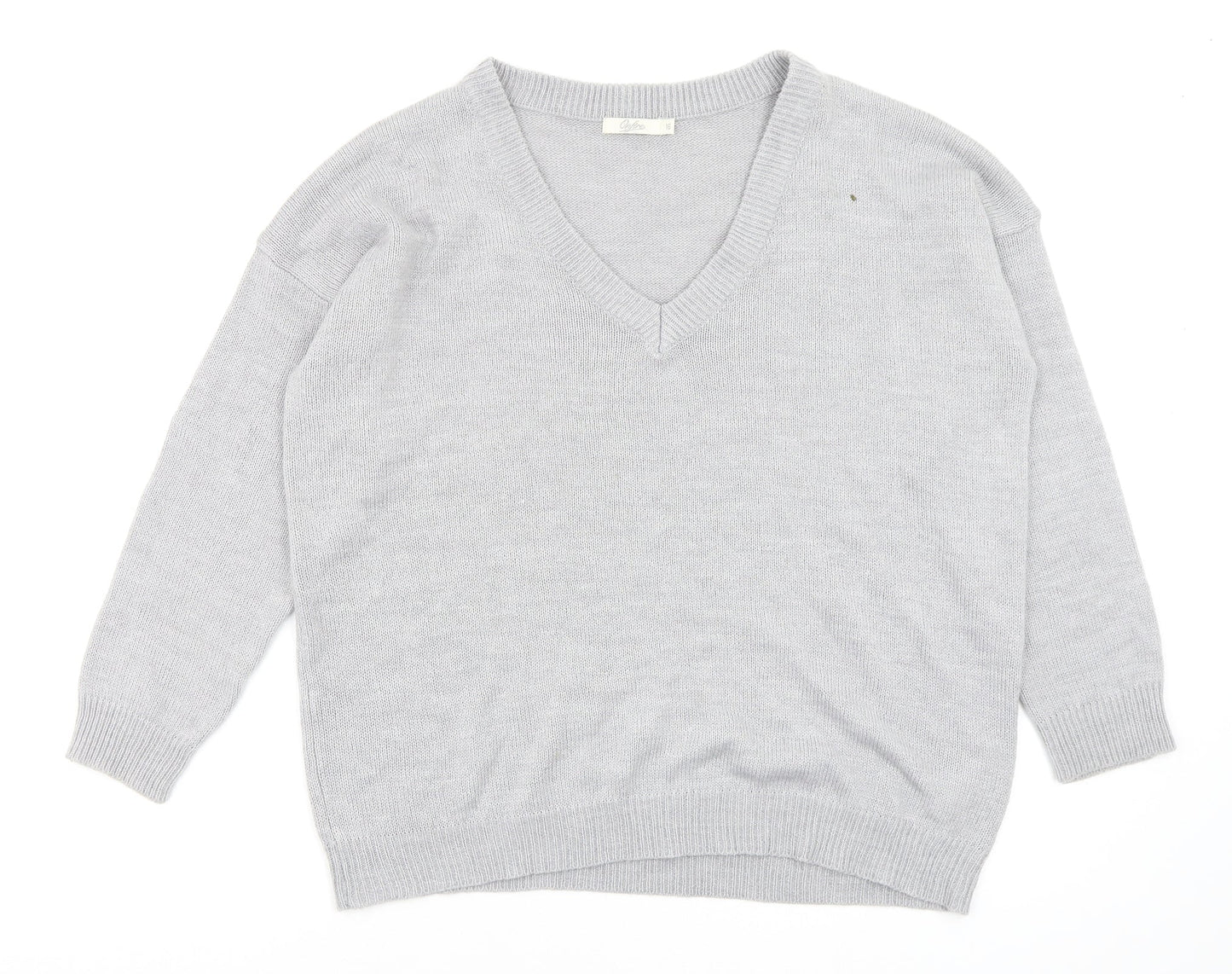 Womens UK Size 16 Onfire Grey Pullover Jumper