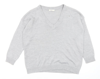 Womens UK Size 16 Onfire Grey Pullover Jumper