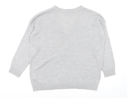 Womens UK Size 16 Onfire Grey Pullover Jumper
