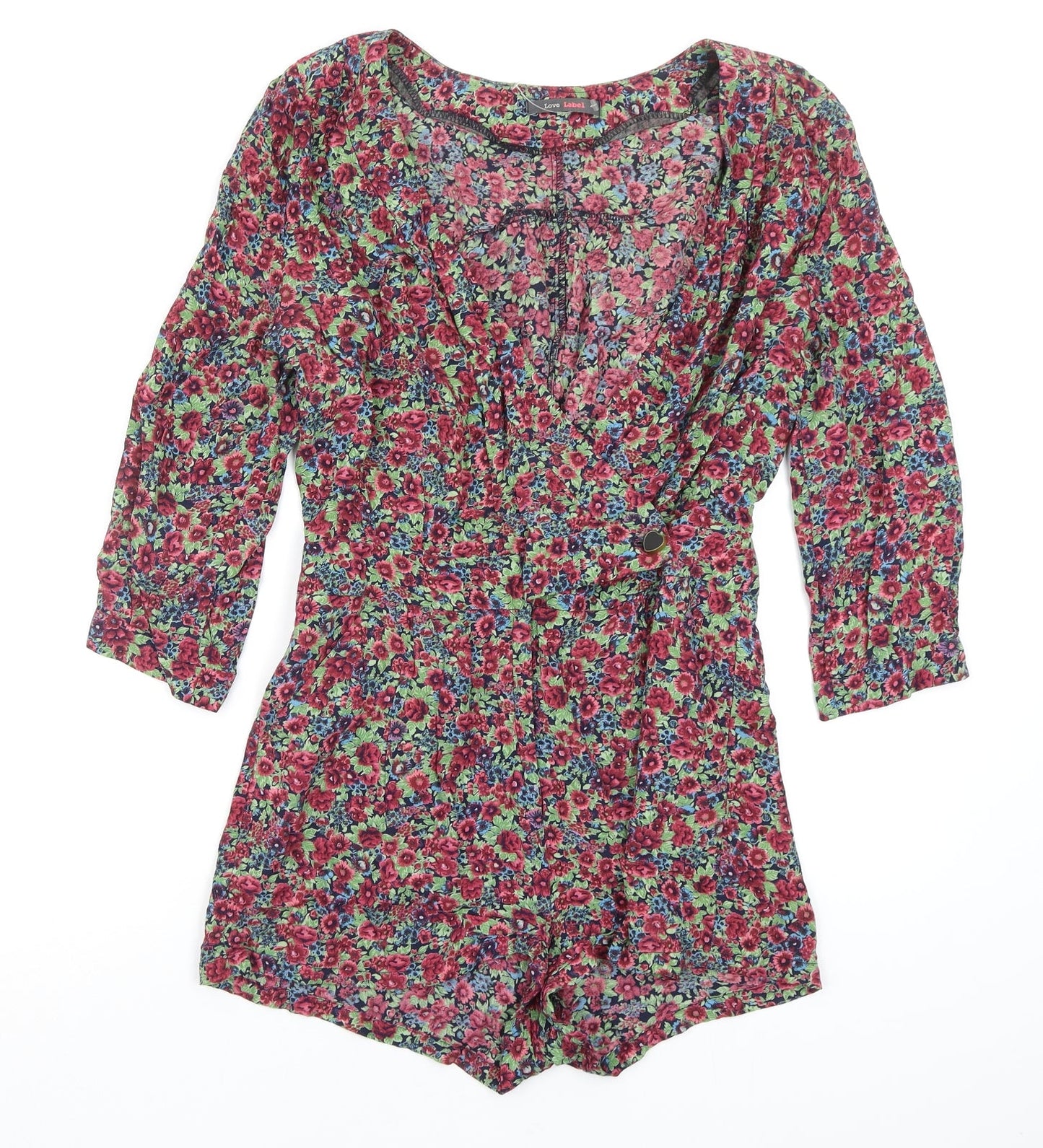 live label Womens Multicoloured Floral  Playsuit One-Piece Size 8