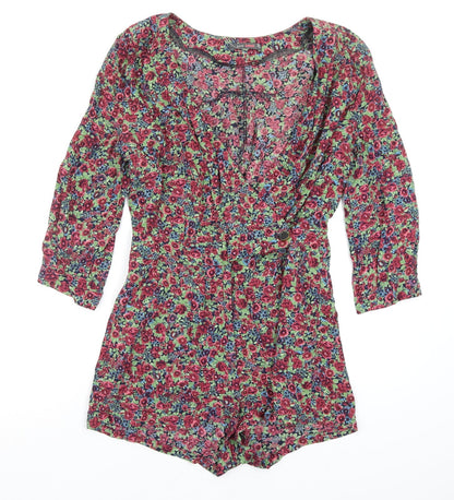 live label Womens Multicoloured Floral  Playsuit One-Piece Size 8