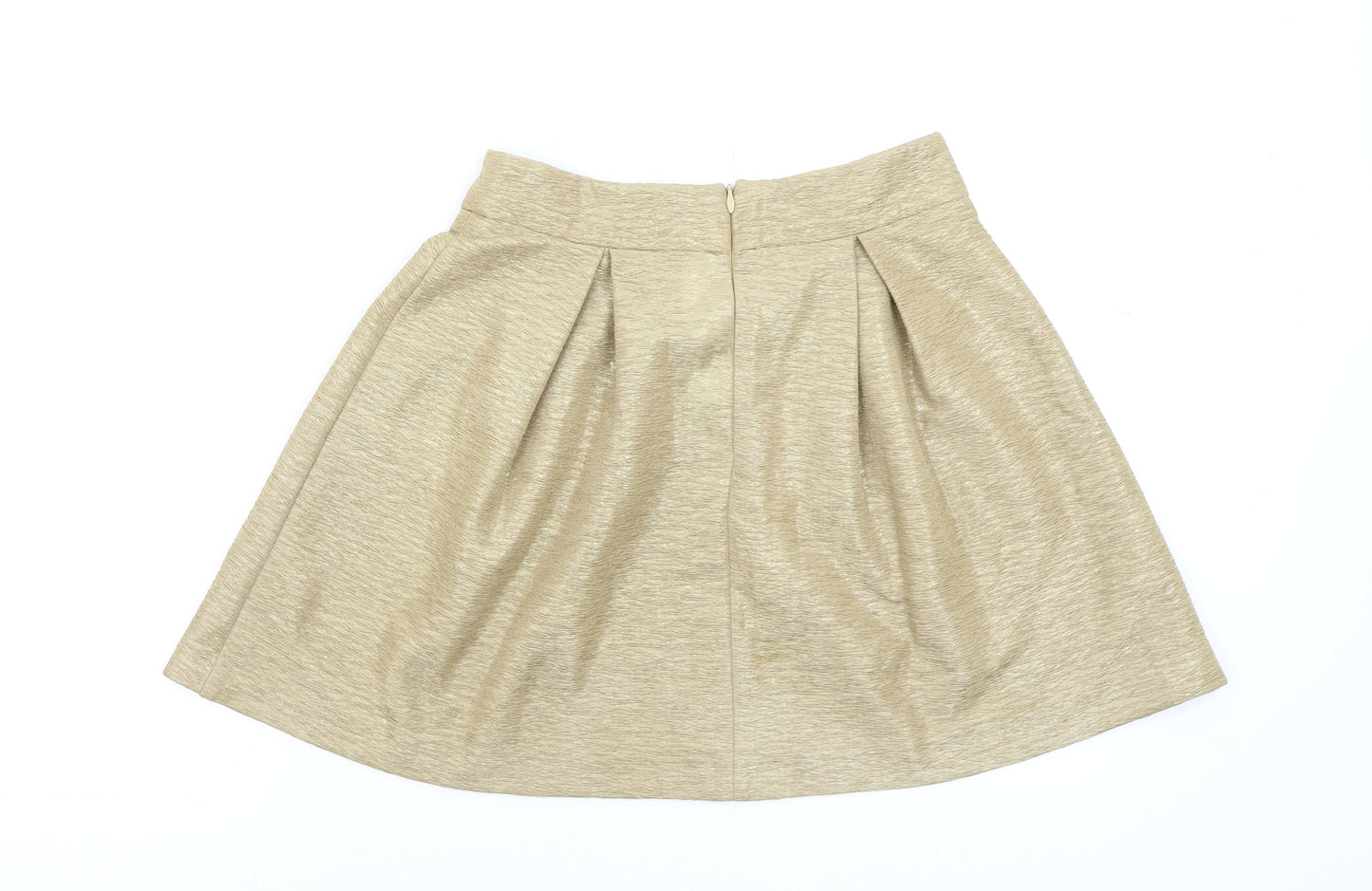 Love Label Womens Gold   Flare Skirt Size 8