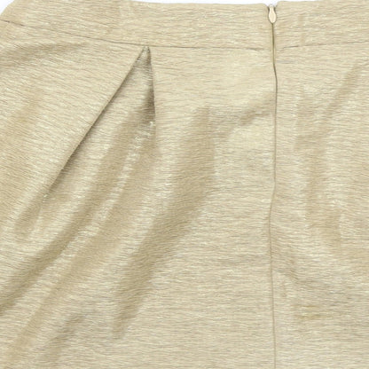 Love Label Womens Gold   Flare Skirt Size 8