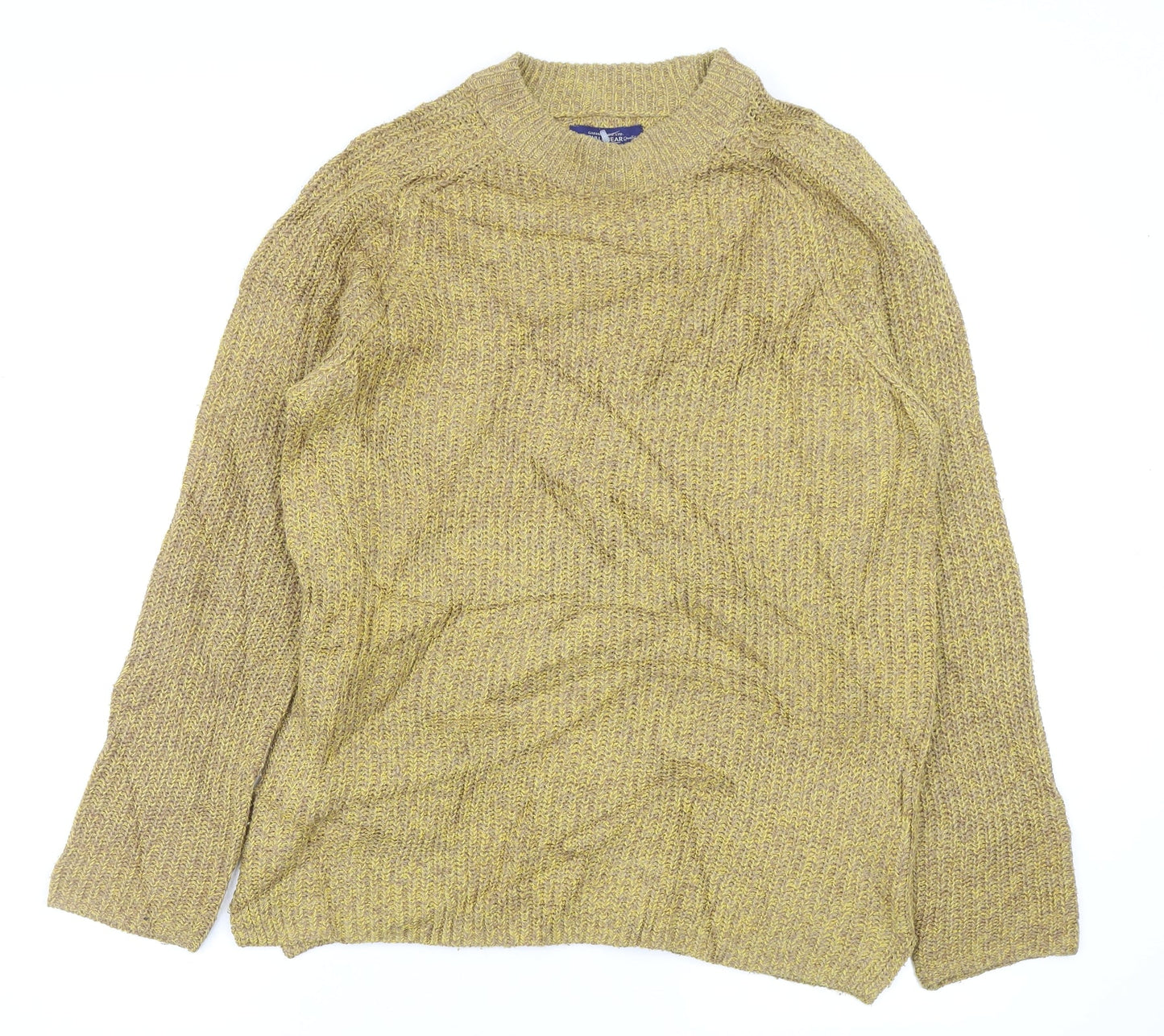 Womens UK Size 10 Pull&Bear Yellow Pullover Jumper