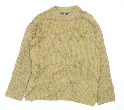 Womens UK Size 10 Pull&Bear Yellow Pullover Jumper