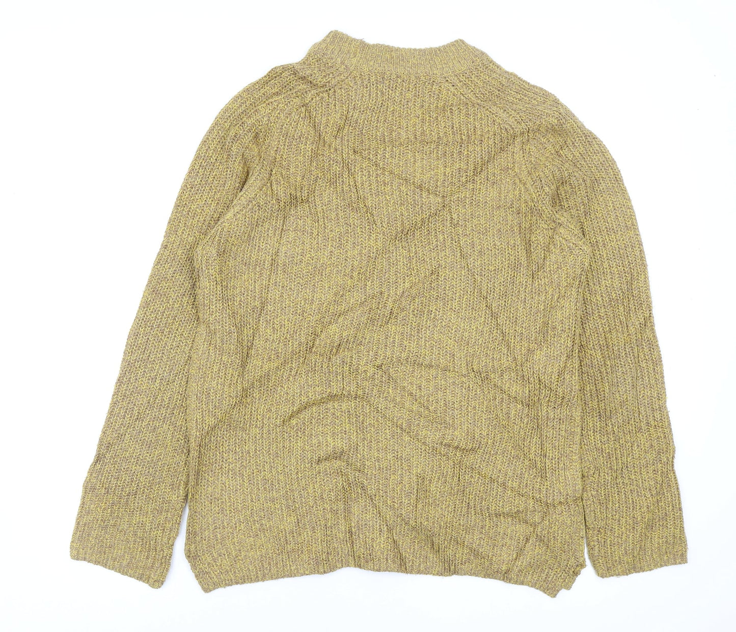 Womens UK Size 10 Pull&Bear Yellow Pullover Jumper