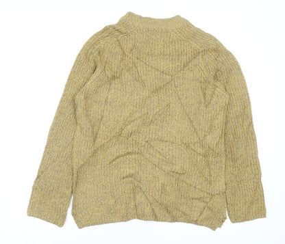 Womens UK Size 10 Pull&Bear Yellow Pullover Jumper