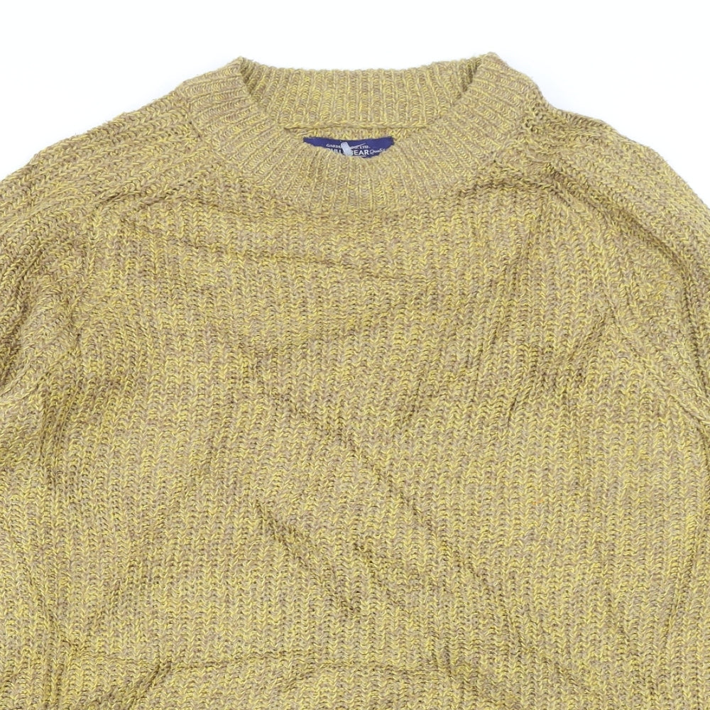 Womens UK Size 10 Pull&Bear Yellow Pullover Jumper