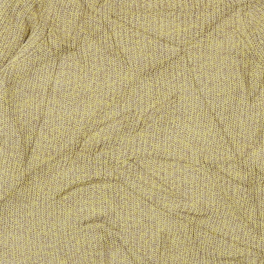 Womens UK Size 10 Pull&Bear Yellow Pullover Jumper
