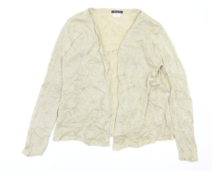 Womens UK Size 10 Berkertex Gold Cardigan Jumper