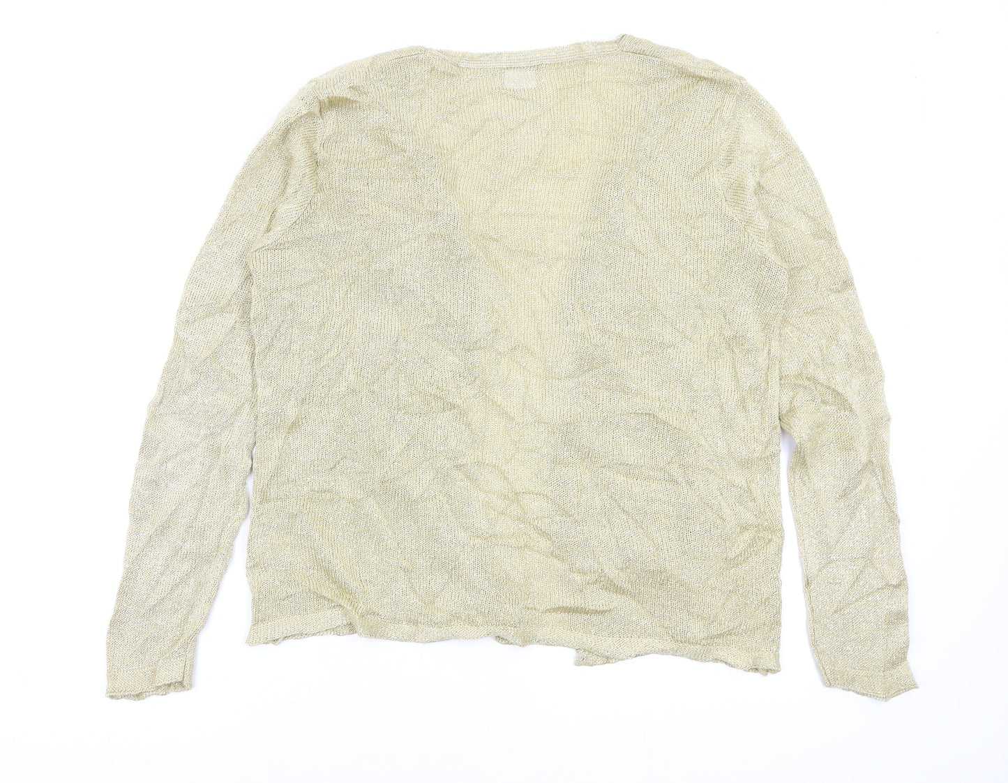 Womens UK Size 10 Berkertex Gold Cardigan Jumper