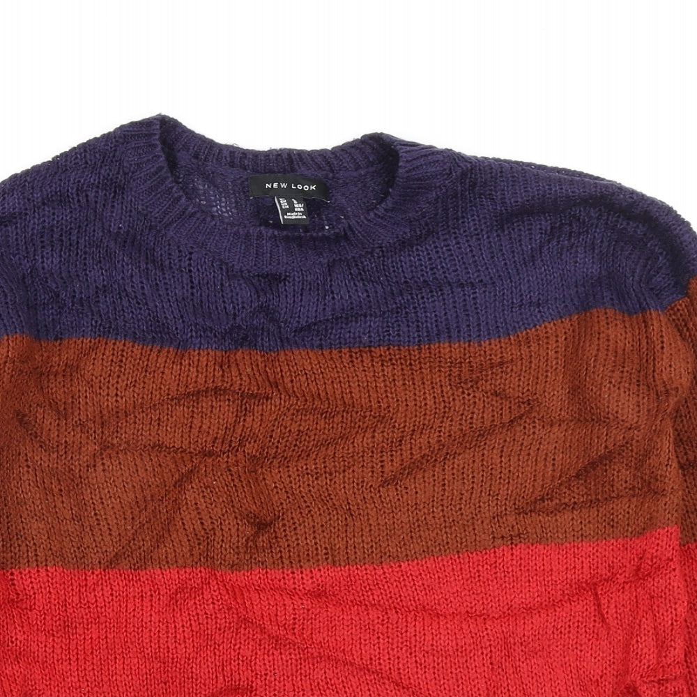 Womens UK Size S New Look Multicoloured Pullover Jumper