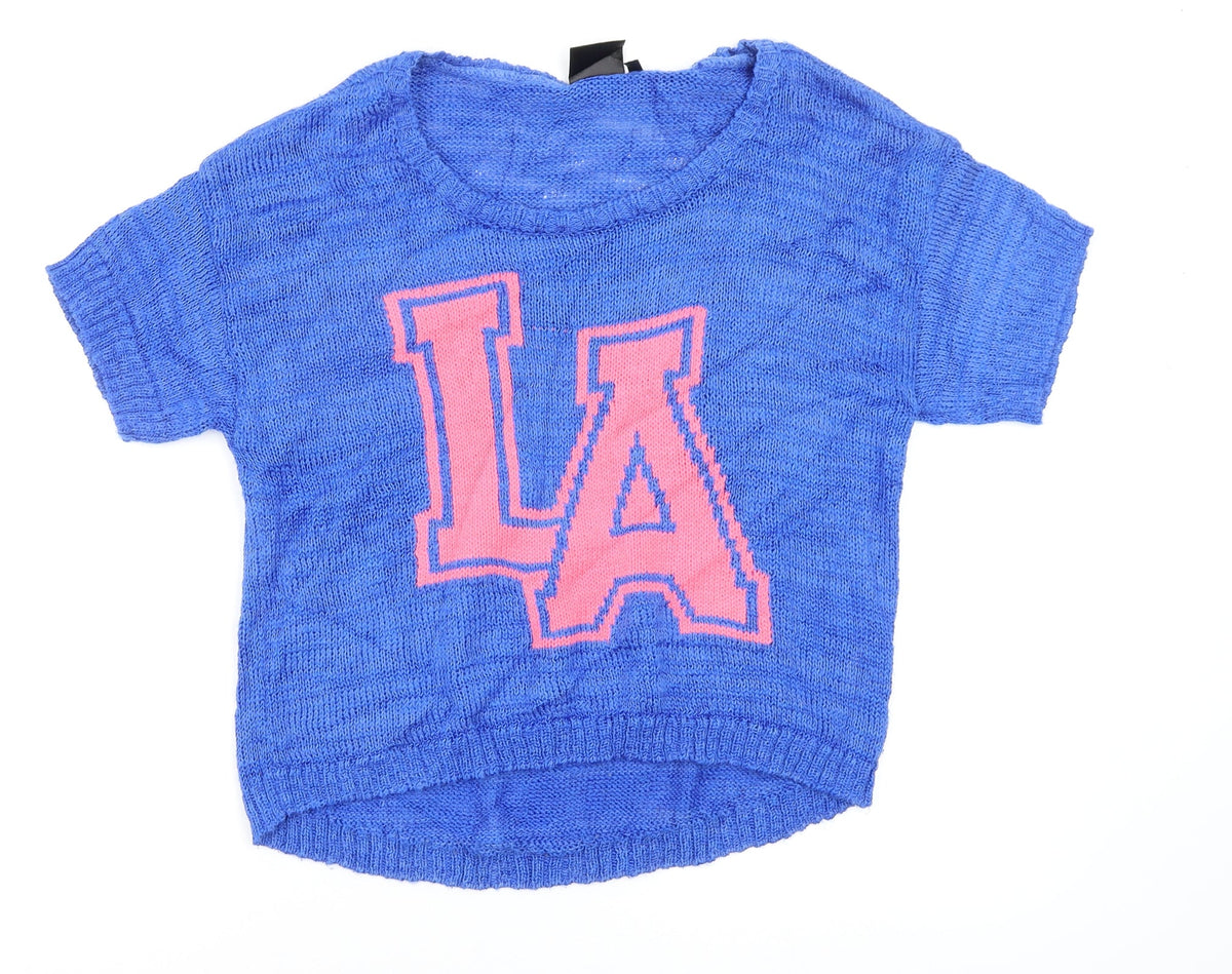 Additional front view of coolcat women’s blue jumper, size S