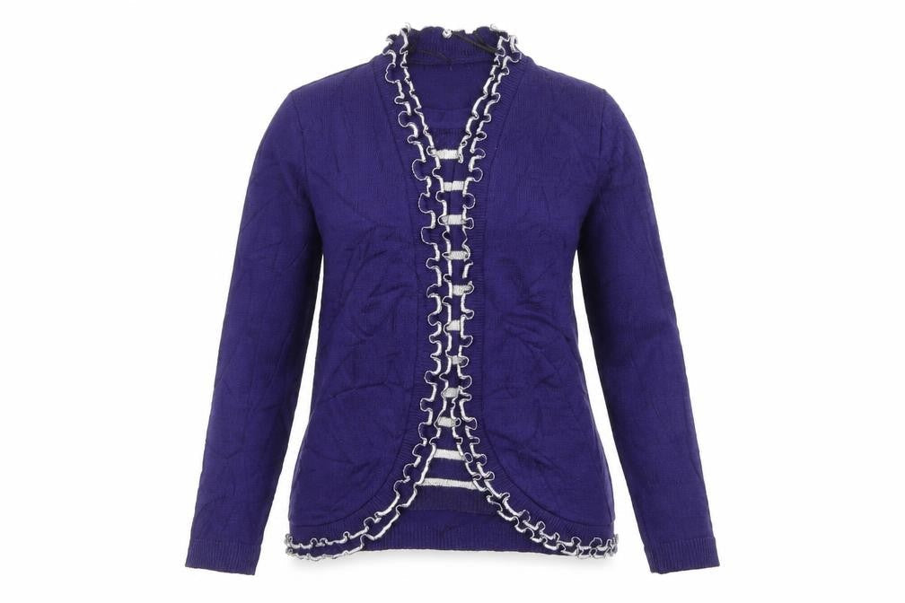 Womens UK Size M keeno Blue Pullover Jumper