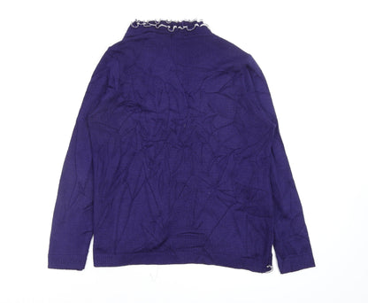 Womens UK Size M keeno Blue Pullover Jumper