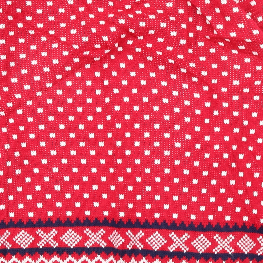 Brand and care label for catch 22 men’s multicoloured geometric jumper, size S, - christmas