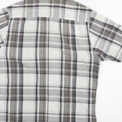 Mens UK Size S Topshop Grey  Button-Up Short Sleeve Casual Shirt