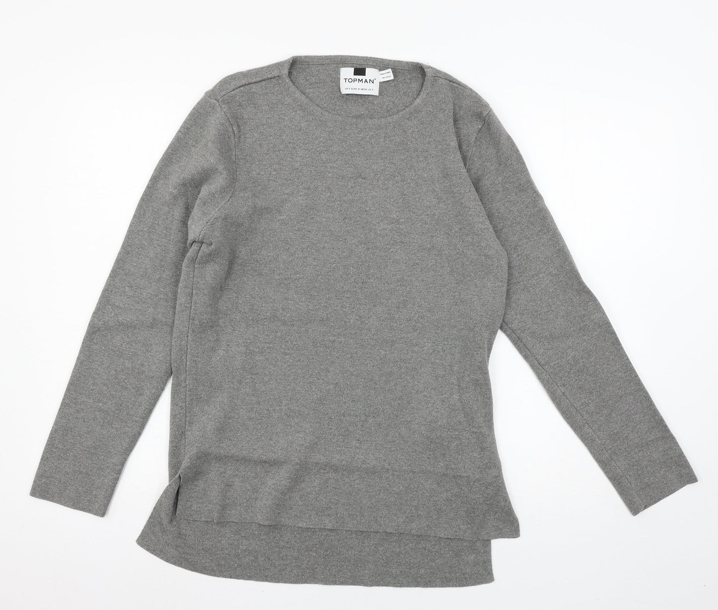 Topman Mens Grey  Knit Pullover Jumper Size S