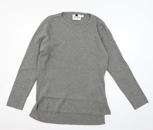 Topman Mens Grey  Knit Pullover Jumper Size S