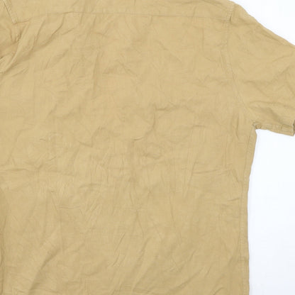 Topman Mens Beige    Button-Up Size M