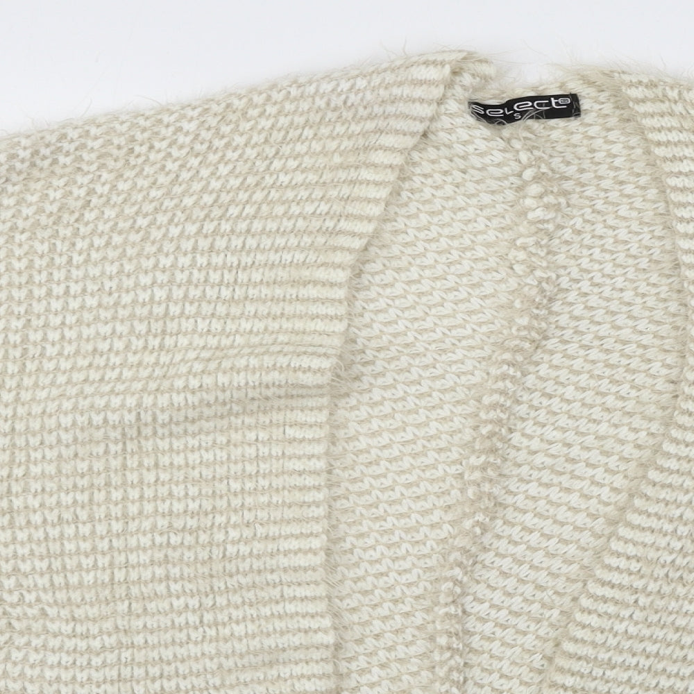 Womens UK Size S Select Ivory Cardigan Jumper