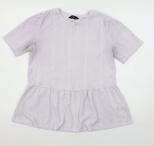 F&F Womens Purple  Jersey Basic T-Shirt Size 12