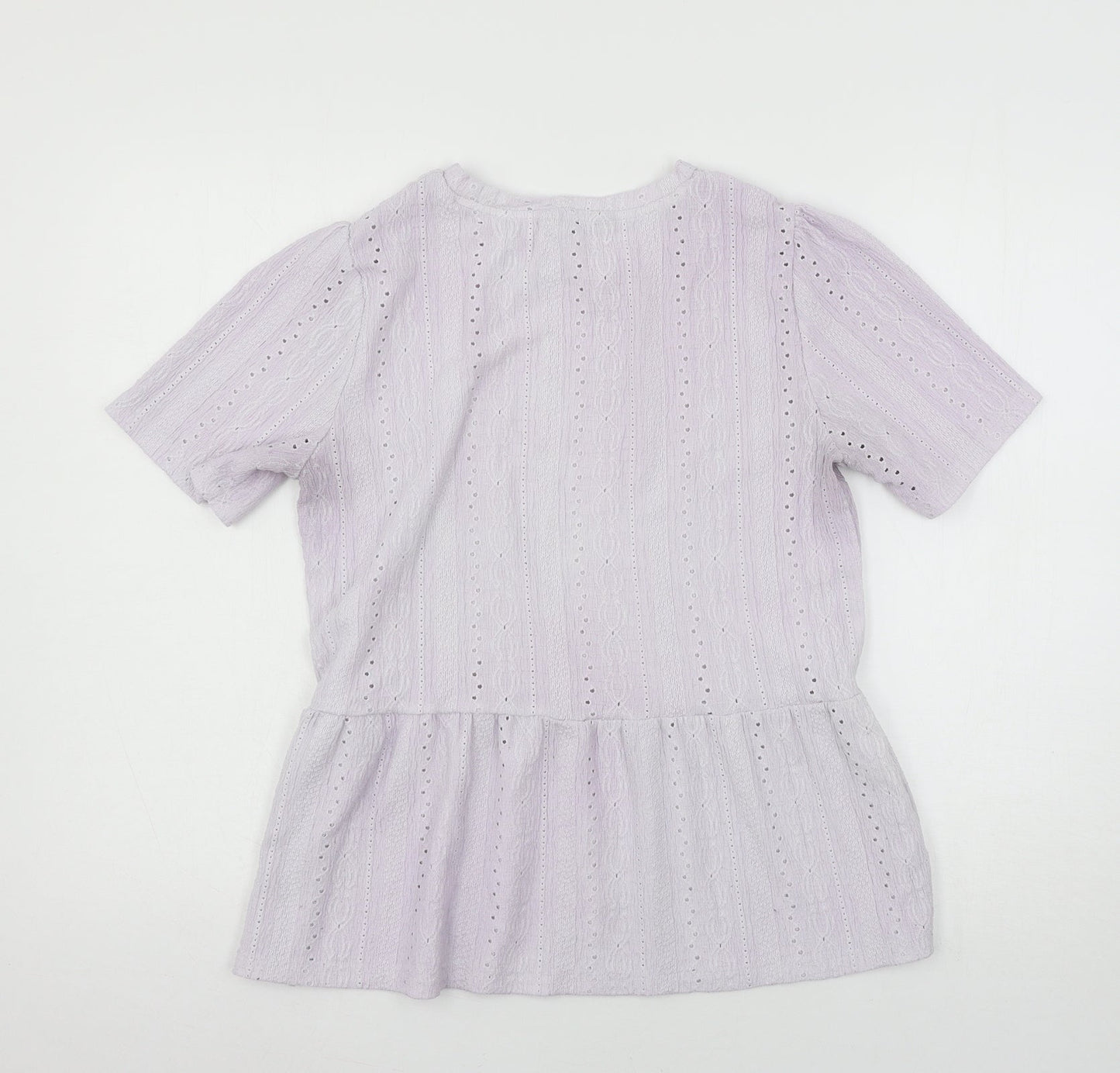 F&F Womens Purple  Jersey Basic T-Shirt Size 12