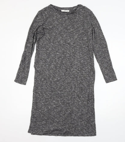 Womens UK Size M Mango Grey Basic T-Shirt