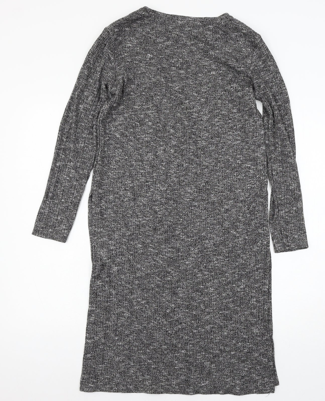 Womens UK Size M Mango Grey Basic T-Shirt