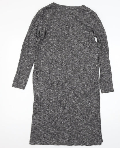 Womens UK Size M Mango Grey Basic T-Shirt