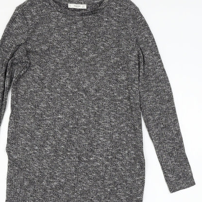 Womens UK Size M Mango Grey Basic T-Shirt