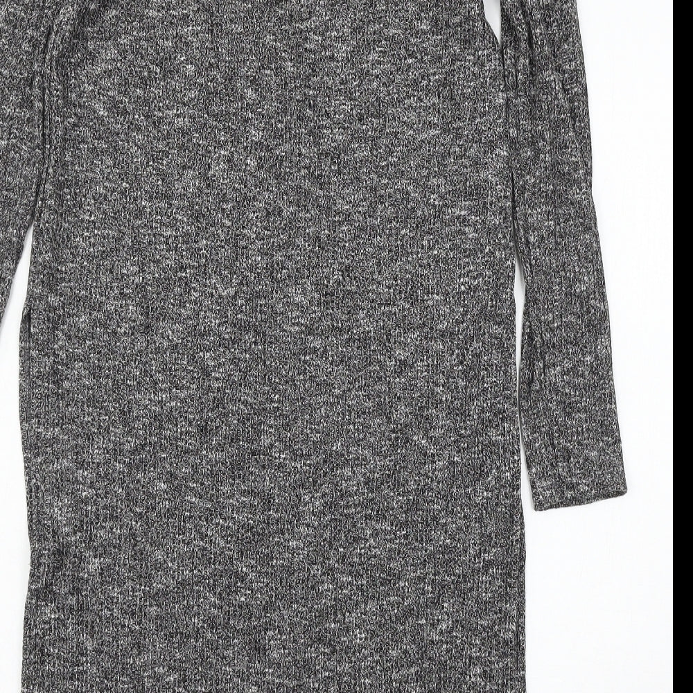 Womens UK Size M Mango Grey Basic T-Shirt