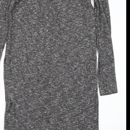 Womens UK Size M Mango Grey Basic T-Shirt