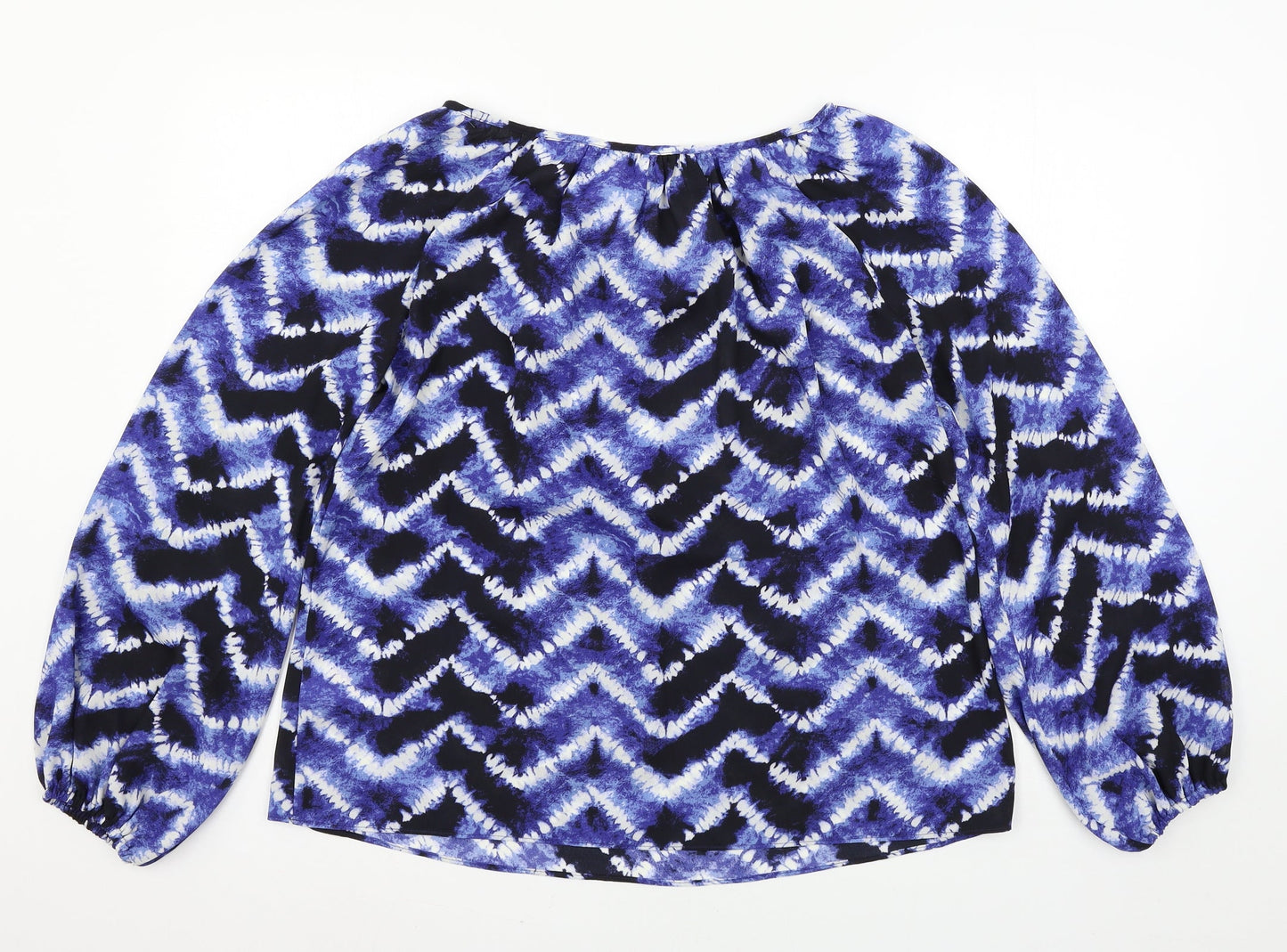Womens UK Size 12 Peacocks Blue Basic Blouse