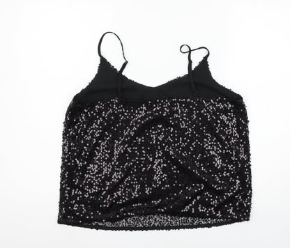 George Womens Black  Chiffon Camisole Tank Size 12